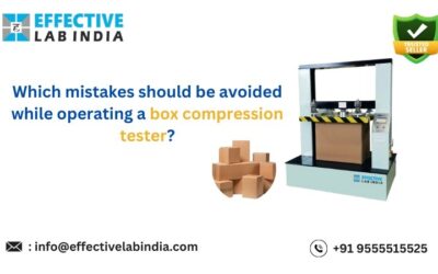 Which mistakes should be avoided while operating a box compression tester?