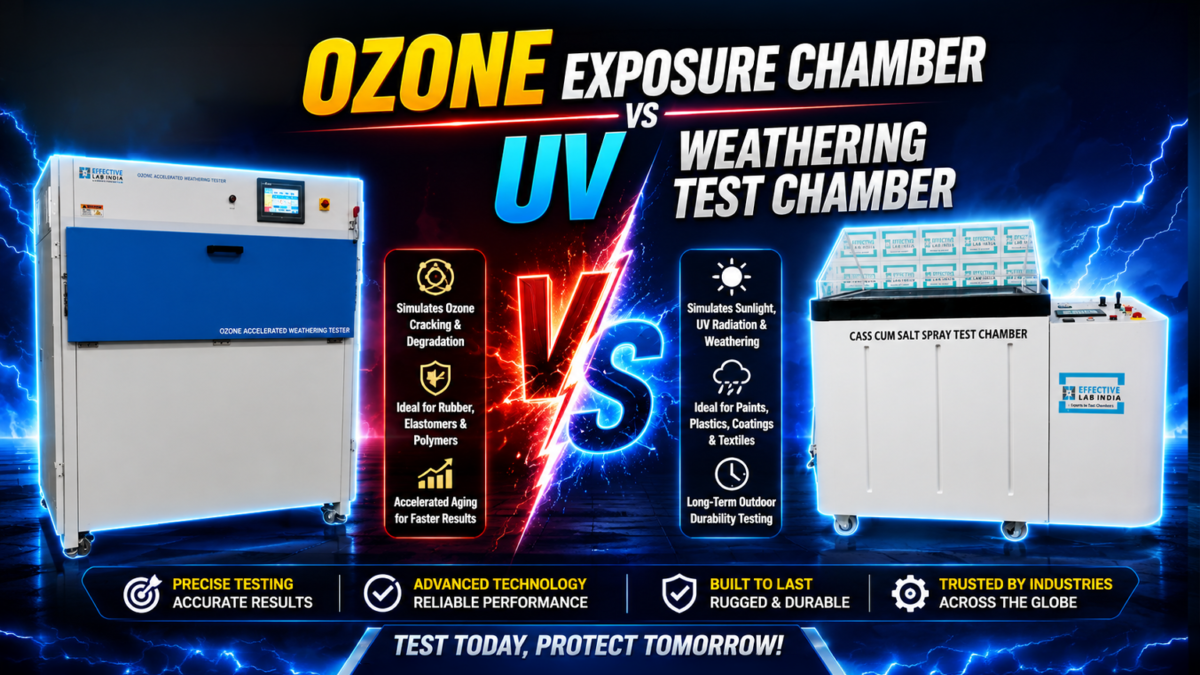 Ozone Exposure Chamber vs UV Weathering Test Chamber