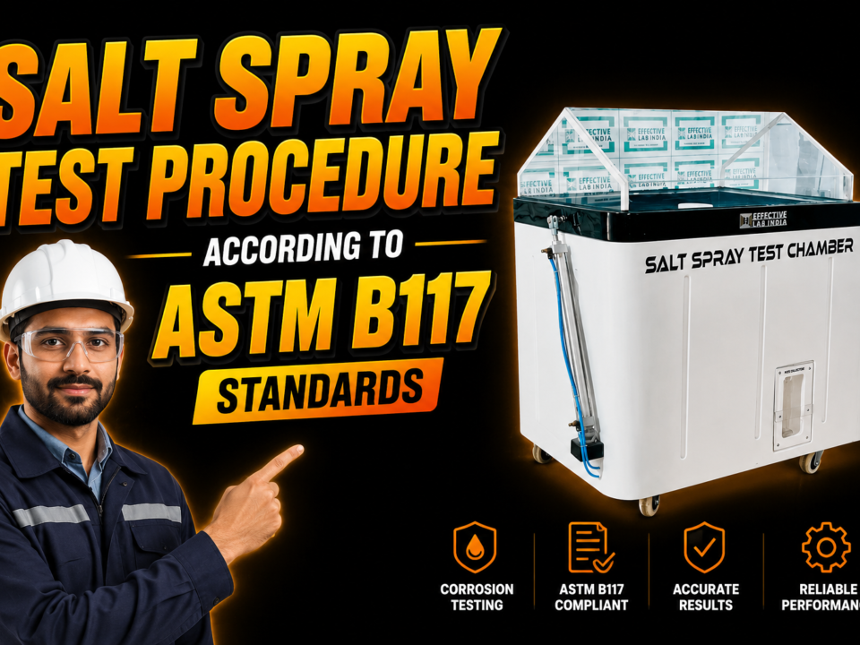 Salt Spray Test Procedure According to ASTM B117 Standards